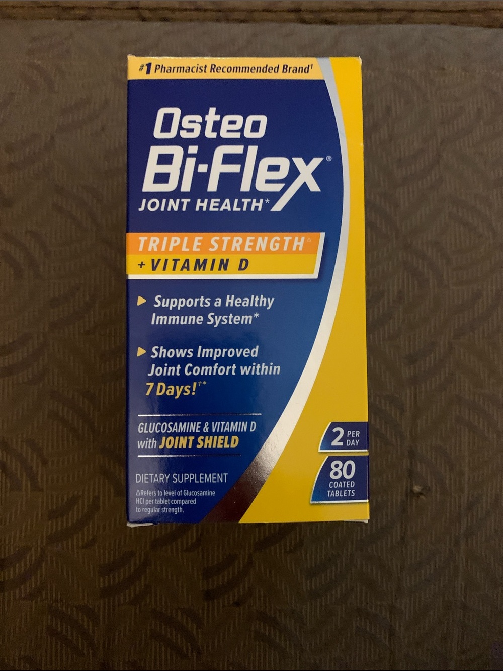 Osteo Bi-Flex Joint Health Triple Strength + Vitamin D Box - Blue & Yellow